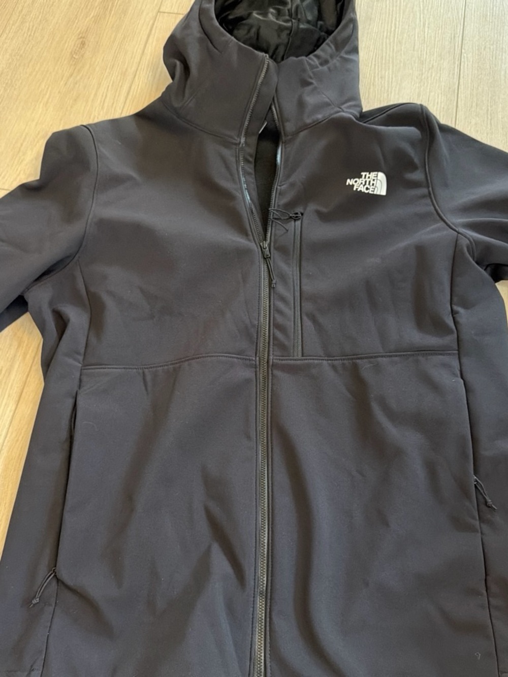 The North Face Mens Black Hooded Softshell Utility Jacket